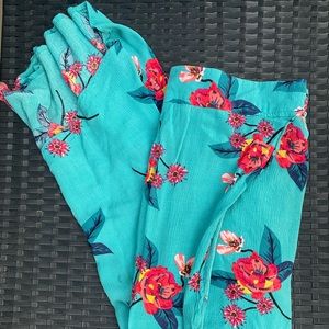 Express floral floor length skirt